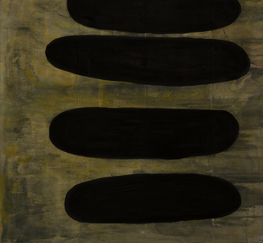 UN CLAN. Acrylic on canvas, 192 cm x 97 cm, 2015.