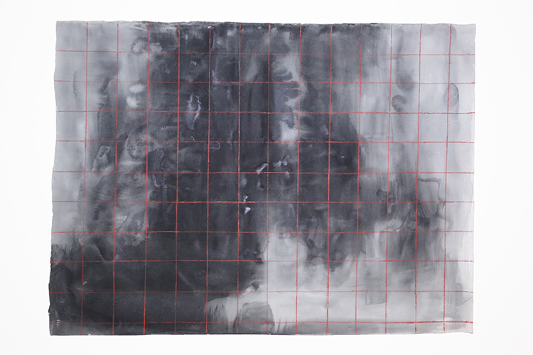 MAPA PARA CRUZAR 2. Acrílico, pastel graso y lápiz sobre lienzo, 132 cm x 96 cm, 2014.