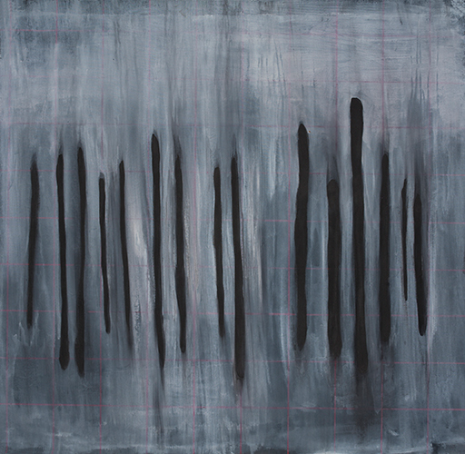 ALGO SUPERFICIAL. Acrylic and oil pastel on canvas, 100 cm x 95 cm, 2016.
