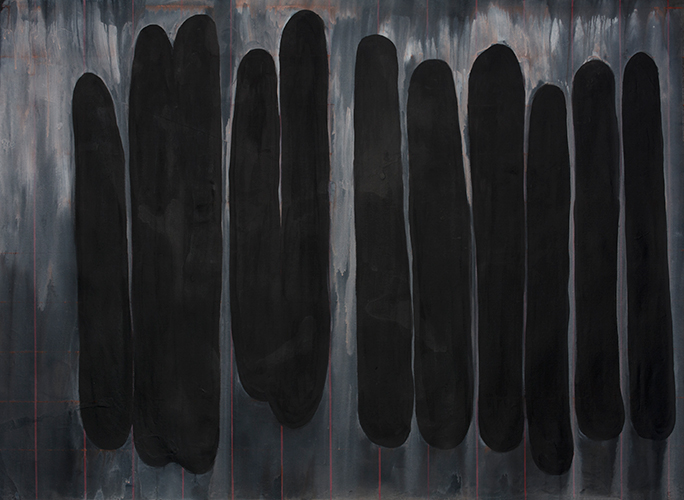 S/T. Acrylic and oil pastel on canvas, 140 cm x 100 cm, 2016.